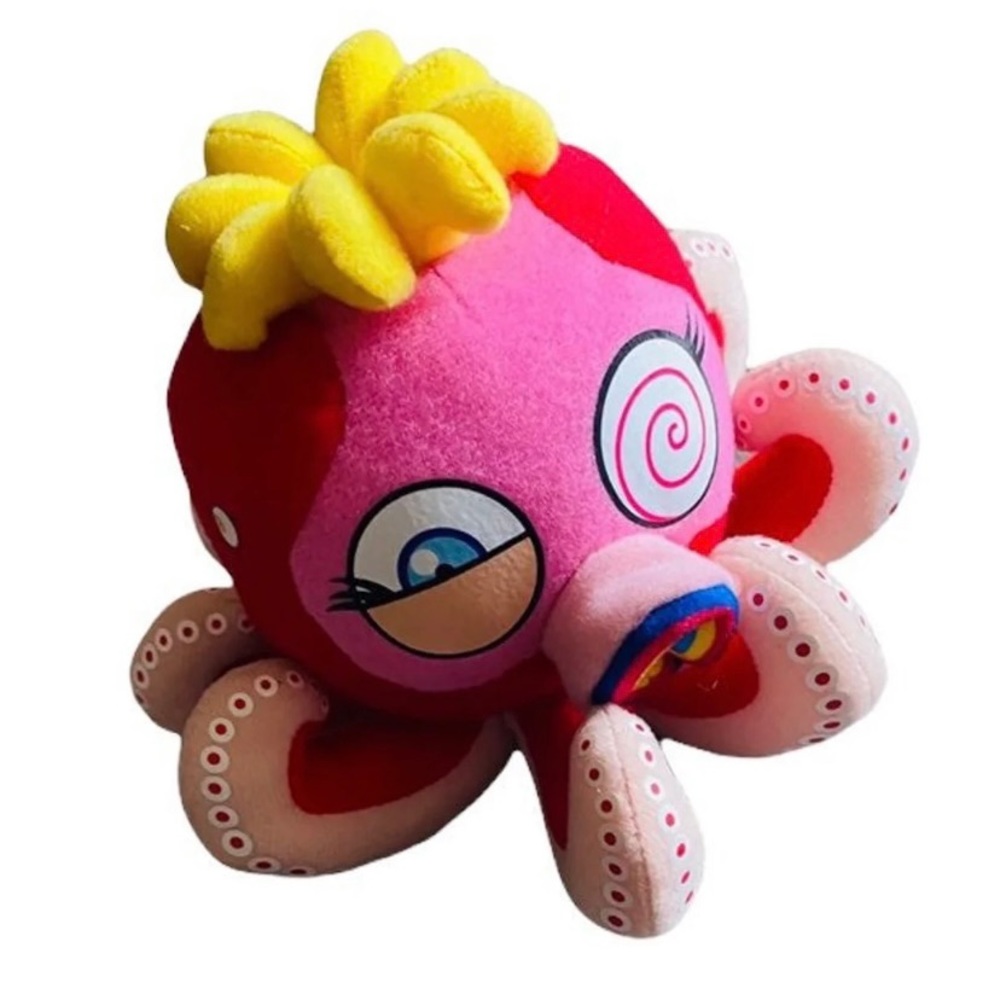 Takashi Murakami Red Octopus Mr Boiled Complexcon Mini Plush Keychain